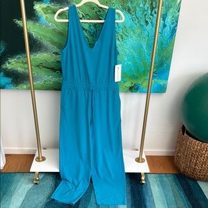 NWT ATHLETA Teal Sleeveless Avenue Jumpsuit